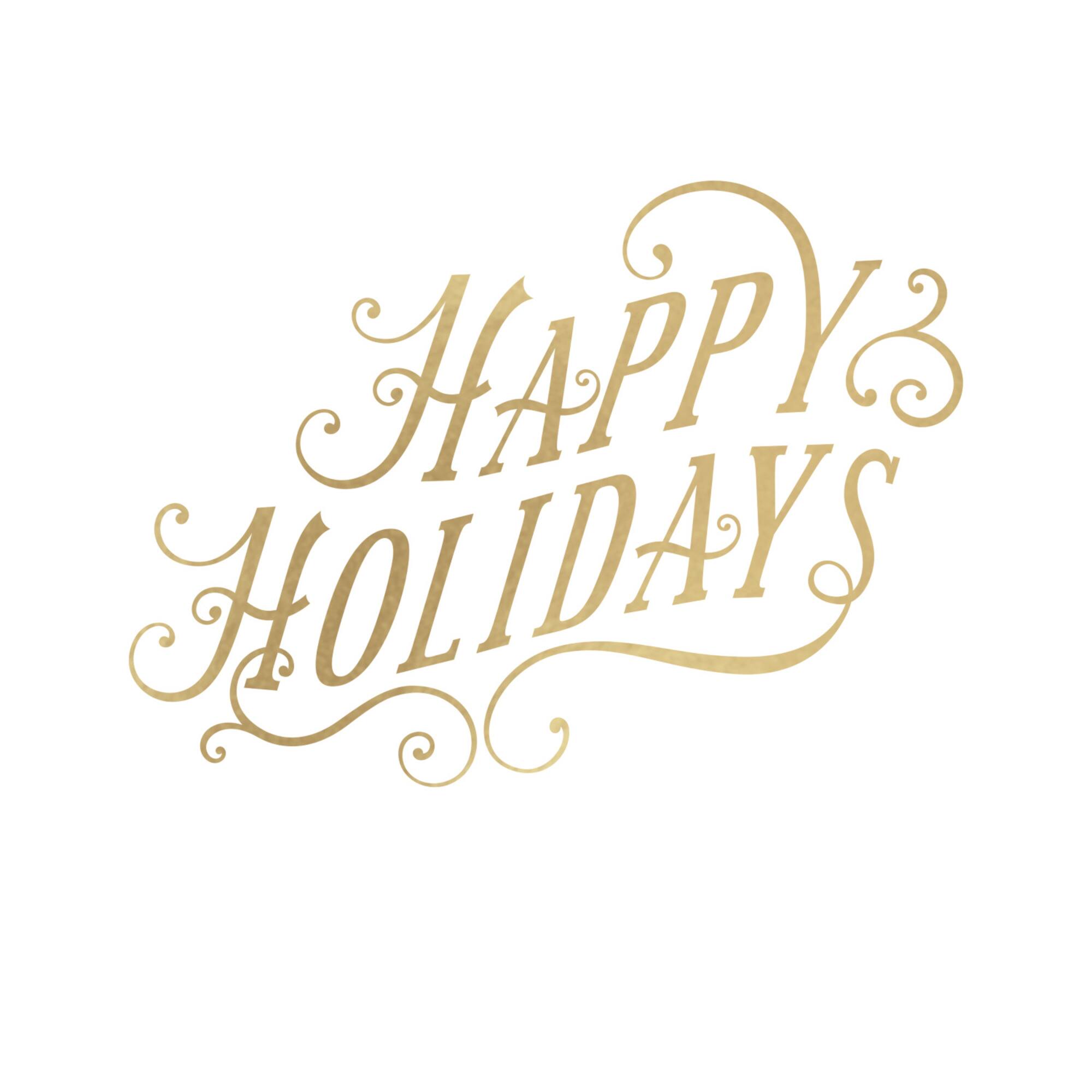 RoomMates Happy Holidays Peel & Stick Wall Decals with Metallic Ink